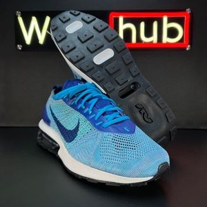 Nike Air Max Flyknit Racer Running Shoes • FD2765-400 • Blueberry • Men's 9.5